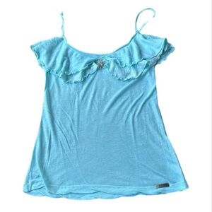 John Galliano - vintage top,  Chic and stylish light blue top, Size M - medium